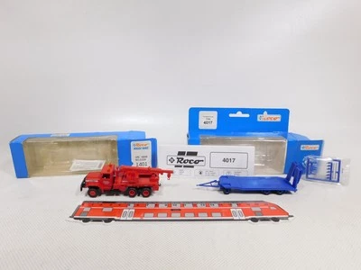 2X Roco H0 1:87 Modello 1401 GMC Gru 4017 Rimorchio THW Mint+Box #DP266-0,5 - Immagine 1 di 4