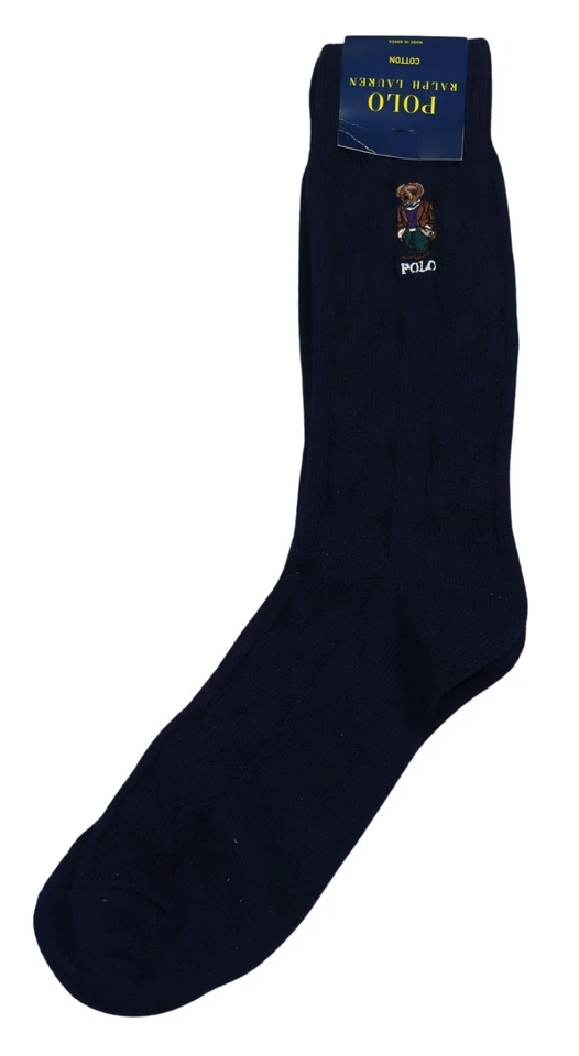 Ralph Lauren Polo Bear Bordado (1) Par de Calcetines Para Hombre Talla Única Nuevos con Etiquetas Azul Marino Oscuro Foto 1 de 1
