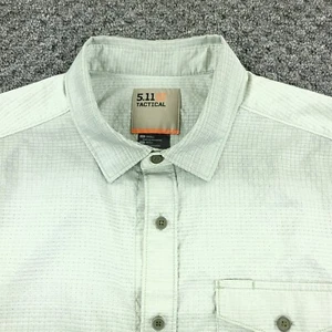 5.11 Tactical Shirt Mens Small Green Snap Button Hike Fish Outdoor - Picture 1 of 15