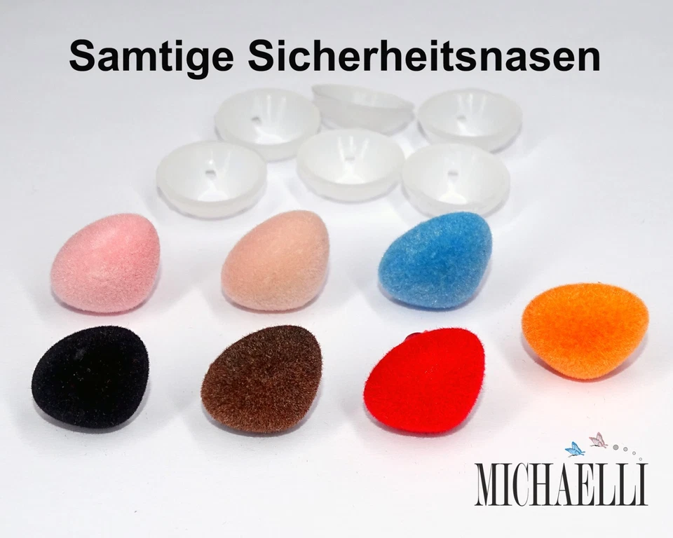 Samtige Sicherheitsnasen 5 stk., Sicherheitsnasen für Amigurumi - Bild 1 von 1