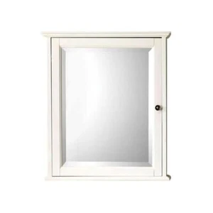 Home Decorators Medicine Cabinet w/ Mirror 27" x 24" 2-Shelves Wall Wood White - Picture 1 of 8