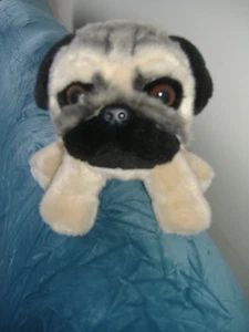 Doug The Pug Super Soft Plush Toy Fawn And Black Naked Dog Curly Tail 9" In Gund - Picture 1 of 6