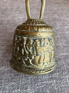 VTG BRASS Sanctuary BELL Original Clanger Cast Striker 10cm Tall Raised Image - Picture 1 of 12