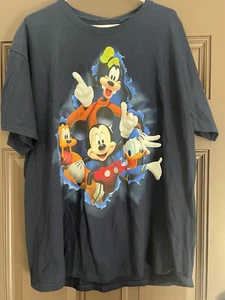 Disney Men's T Shirt Size XL Mickey Mouse Donald Duck Goofy Pluto - Picture 1 of 7