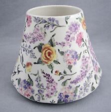 Yankee Candle Ceramic Springtime Floral Shade Jar Topper Lavender Yellow Rose 5"