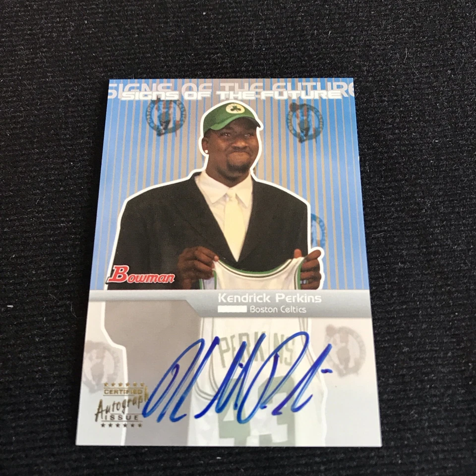 2003-04 Bowman Kendrick Perkins Signs Of The Future Rookie Auto RC #SFA-KP - Image 1 of 2