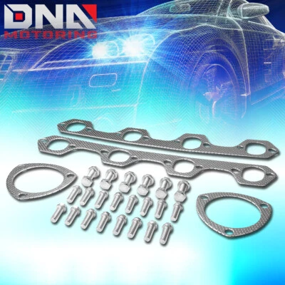 FOR 1980-1995 FORD F150/F250/F350/BRONCO 5.8L EXHAUST MANIFOLD HEADER GASKET SET - Image 1 of 4