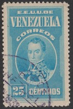 VENEZUELA 1938 25c Good Used  (P5).