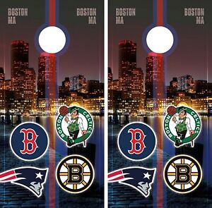 Boston Sport teams Cornhole Wrap Skin Board MLB Sports Vinyl CT023