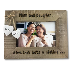Liebe, die ein Leben lang dauert Mama & Sohn/Tochter personalisierter Rahmen Muttertag - Bild 1 von 10