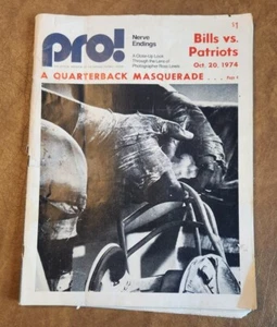 Programa de fútbol americano Bills vs Patriots NFL 1974 Oj Simpson, Joe D - Imagen 1 de 7