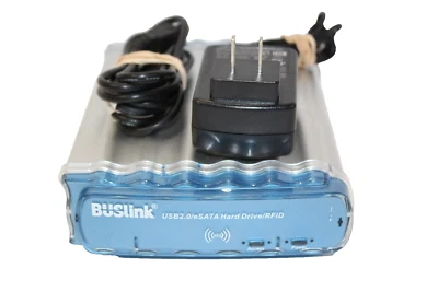 Buslink UII-1000 1 TB External Hard Drive USB 2.0 eSATA RFID - Blue (With Wires) - Image 1 of 4