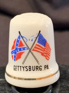 Gettysburg, PA Fingerhut Porzellan Nähen Werbung Bürgerkrieg Sammlerstück - Bild 1 von 4
