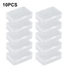 Clear Jewelry Bead Screw Organizer Container Case Pack of 10 Mini Storage Boxes