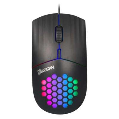MKESPN SXS-838 Type-C Interface RGB Hollow Wired Mouse(Black) - Image 1 of 4
