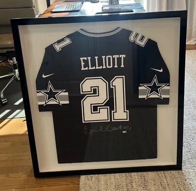 Camiseta deportiva con autógrafo de Ezekiel Elliott de los Dallas Cowboys con certificado de autenticidad - Como nueva Foto 1 de 4