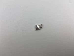 Heart With Rose Charm Metal Jewelry Making Bracelet Charm 3D Gray - Picture 1 of 3