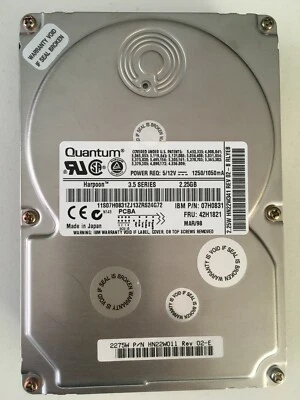IBM 07H0831 2.25GB 68 PIN SCSI DRIVE QUANTUM  ATLAS II HARPOON XP32275W 2275W - Image 1 of 3