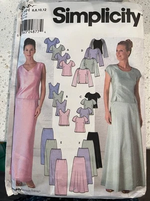 Simplicity pattern 9687 misses evening tops, slim & flared skirts size HH (6-12) - Image 1 of 2