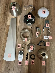 Ricambi per Ventilatore da Soffitto Minka 52" CF552ER-01 Argento (R) - Foto 1 di 16