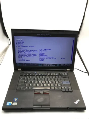 Lenovo ThinkPad T510 Intel Core i5 560M 2.6GHz 15" Laptop -BOOTS BIOS-MZ - Image 1 of 4