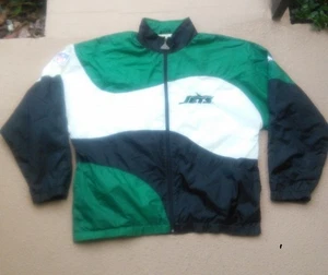 Chaqueta cortavientos vintage años 90 Apex One x New York Jets Swirl Pro Line talla L - Imagen 1 de 6