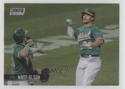 2021 Topps Stadium Club Chrome Refractor Matt Olson #69 - Image 1 of 2