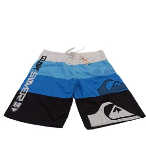 Quiksilver Men's Blue White Black Boardshorts Swimmers QGMPO290 Size 40 - Foto 1 di 16