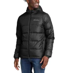 Eddie Bauer Herren Daunen Kapuzenjacke Stratuslite Hoodie Neu Schwarz/Blau/Grau - Bild 1 von 15