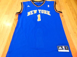 ADIDAS NBA REVOLUTION 30 NEW YORK KNICKS AMAR'E STOUDEMIRE BLUE JERSEY SIZE L - Picture 1 of 4