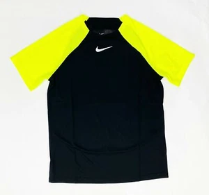 Nike Academy Pro Short Sleeve Football Top Men's Large Black Neon Green DH9225 - Picture 1 of 2