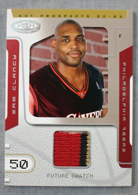 Sam Clancy Rookie 2002/03 Fleer Hot Prospects 3-Color Future Swatch GW Jersey #d - Image 1 of 2
