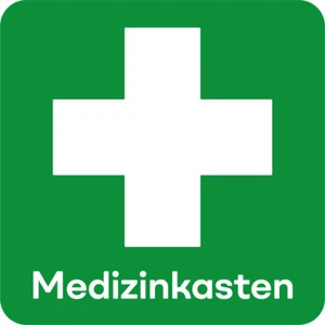 Pegatina Señal de Rescate "Primeros Auxilios Caja Médica" ISO 7010 (E003) | 5-30 cm - Imagen 1 de 1