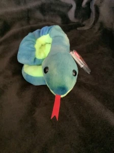 RARE Ty Beanie Baby Hissy the Snake 1997 Babys MIT FEHLERN Misprint Mint - Bild 1 von 4