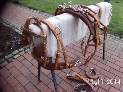 1-spänner Brustblattgeschirr Gr. Mini-Shetty mit Quick Relaise,hellbraun - Bild 1 von 4