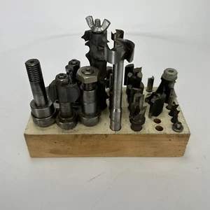Router Bits Lot of 29 Used Assorted 1/2" & 1/4”Shaft - Picture 1 of 5