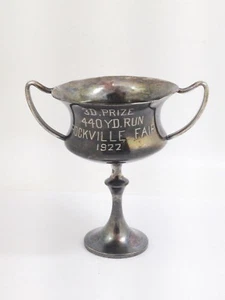 The Merwin Wilson Co. Silverplate 1922 Trophy Cup 3rd Prize 440yd Run Rockville - Bild 1 von 5