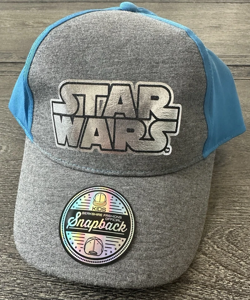 Disney Berkshire Fashions Star Wars Niños Azul y Gris Ajustable Snapback Sombrero NUEVO Foto 1 de 1