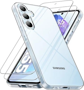 Housse + 2X verre de protection pour Samsung Galaxy A55 5G film blindé étui plein écran 9H - Photo 1 sur 5
