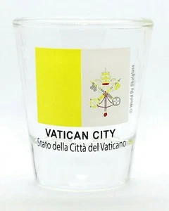 VATICAN CITY FLAG SHOT GLASS SHOTGLASS - Bild 1 von 1