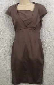 Womens Reiss Bodycon Dress UK 10 Brown Coffee Stylish Party Special Occasion - Picture 1 of 11