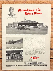 1960 Phillips 66 Ector County Airport Vintage Print Ad Air HQ Odessa Oilmen Texas - Bild 1 von 6