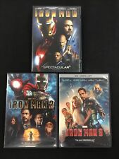 Iron Man Trilogy DVD Lot 1 2 & 3 Movie Collection Marvel Robert Downey Jr.