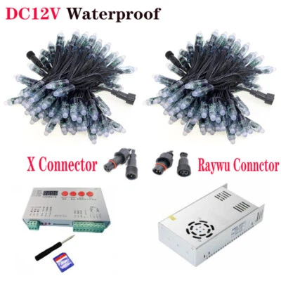 12V WS2811 Waterproof LED Pixel Lights DIY Digital String Led 12mm for Party USA - Image 1 of 4