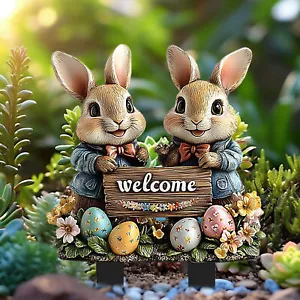 Ornaments Lawn Stake Decorations Easter Bunny Garden Stake with Rabbit for Lawn - Picture 1 of 11