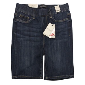 Judy Blue Shorts Womens M High Waisted Dark Wash Pull On Stretch Biker Bermuda - Picture 1 of 11