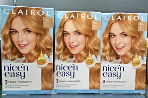 3 Pack) Clairol Nice'n Easy Permanent Hair Dye Color Cream #8A Medium Ash Blonde - Picture 1 of 7