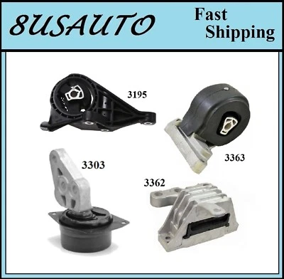 4 piezas montaje de motor y transmisión apto para Cadillac SRX 2010-2011 3,0 L 4x4 - transmisión automática. Foto 1 de 4