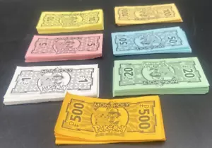 Pokemon Monopoly Replacement Money 1999 Collectors Edition 1,5,10,20,50,100,500 - Picture 1 of 2