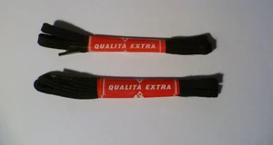 STRINGHE LACCI SCARPE COTONE PIATTE 45 CM COLOR NERO OPACO LOTTO 2 PAIA - Foto 1 di 1